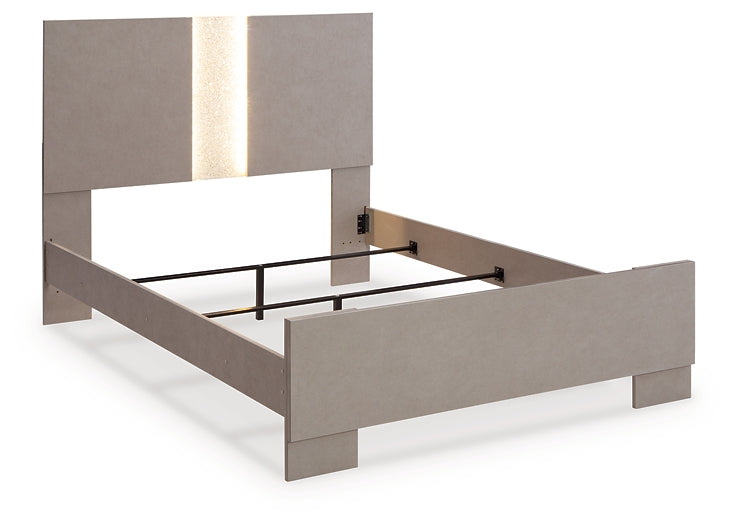 Surancha Full Panel Bed with Mirrored Dresser and 2 Nightstands Signature Design by Ashley®