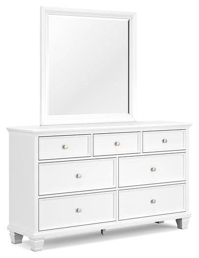 Fortman King Panel Bed with Mirrored Dresser and 2 Nightstands Signature Design by Ashley®