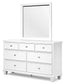 Fortman King Panel Bed with Mirrored Dresser and 2 Nightstands Signature Design by Ashley®