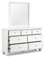 Fortman King Panel Bed with Mirrored Dresser and 2 Nightstands Signature Design by Ashley®