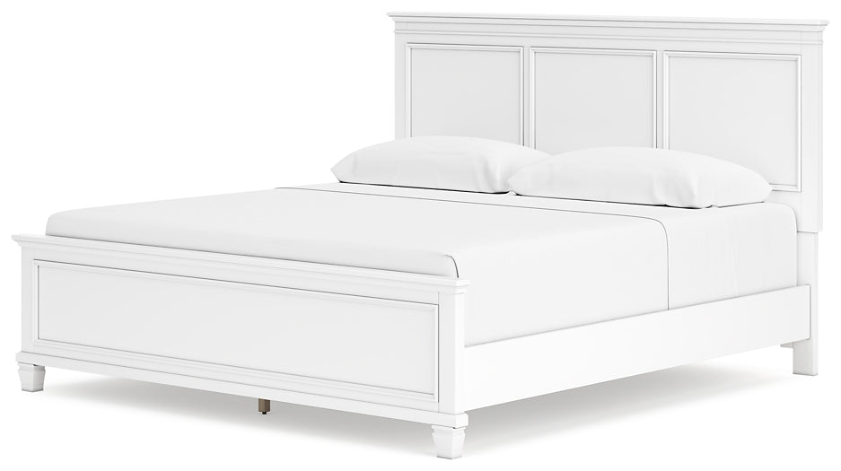 Fortman King Panel Bed with Mirrored Dresser and 2 Nightstands Signature Design by Ashley®