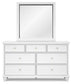 Fortman Queen Panel Bed with Mirrored Dresser, Chest and Nightstand Signature Design by Ashley®