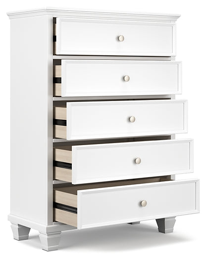 Fortman Queen Panel Bed with Mirrored Dresser, Chest and Nightstand Signature Design by Ashley®