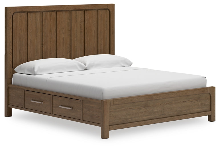 Cabalynn King Panel Bed with Storage with Mirrored Dresser, Chest and Nightstand Signature Design by Ashley®