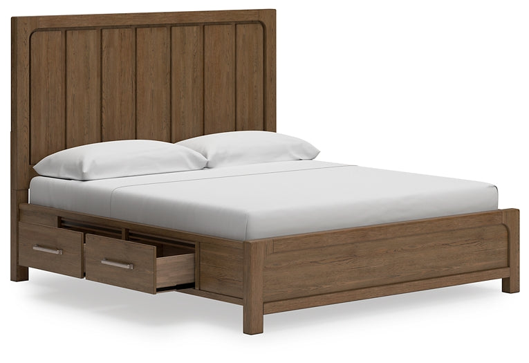 Cabalynn King Panel Bed with Storage with Mirrored Dresser, Chest and Nightstand Signature Design by Ashley®