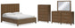 Cabalynn King Panel Bed with Storage with Mirrored Dresser and Chest Signature Design by Ashley®