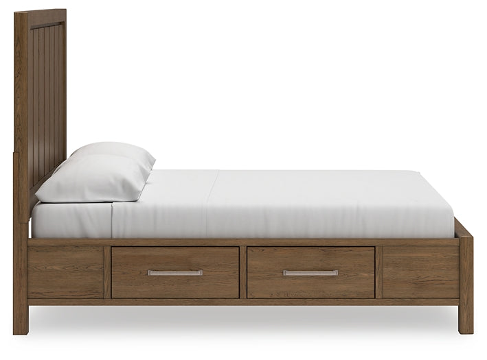 Cabalynn King Panel Bed with Storage with Mirrored Dresser and Chest Signature Design by Ashley®