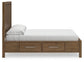 Cabalynn King Panel Bed with Storage with Mirrored Dresser Signature Design by Ashley®