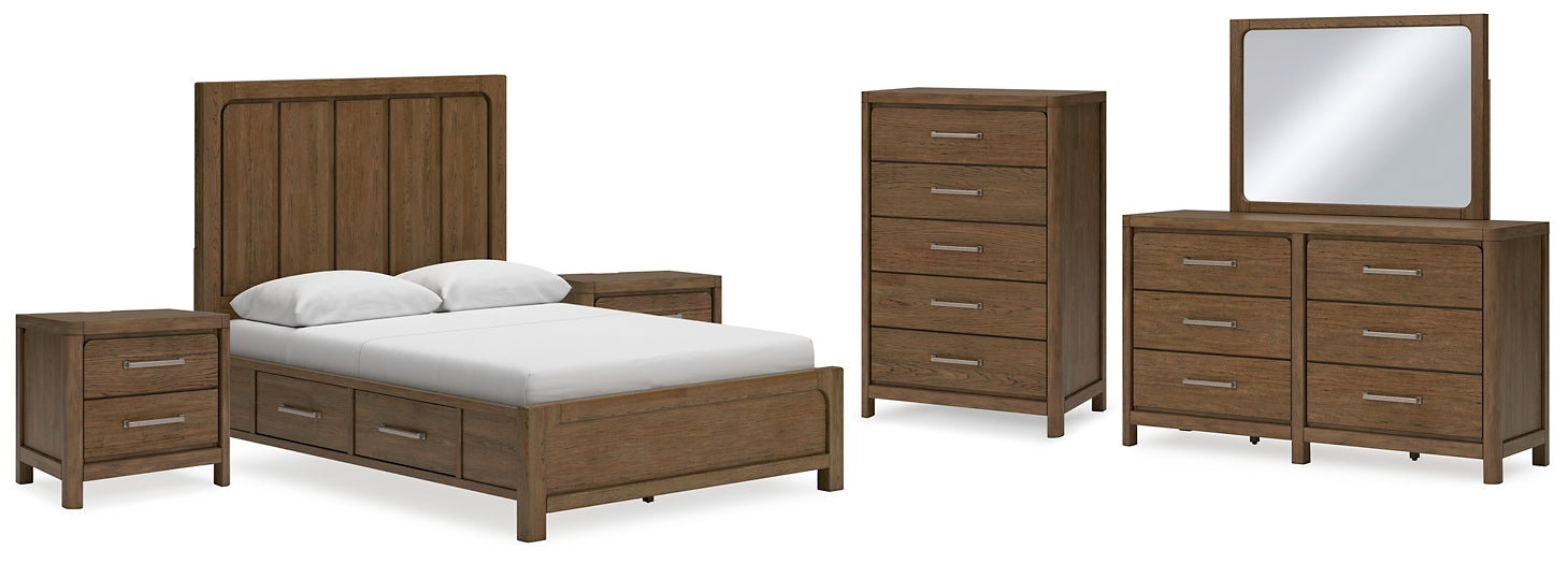 Cabalynn Queen Panel Bed with Storage with Mirrored Dresser, Chest and 2 Nightstands Signature Design by Ashley®