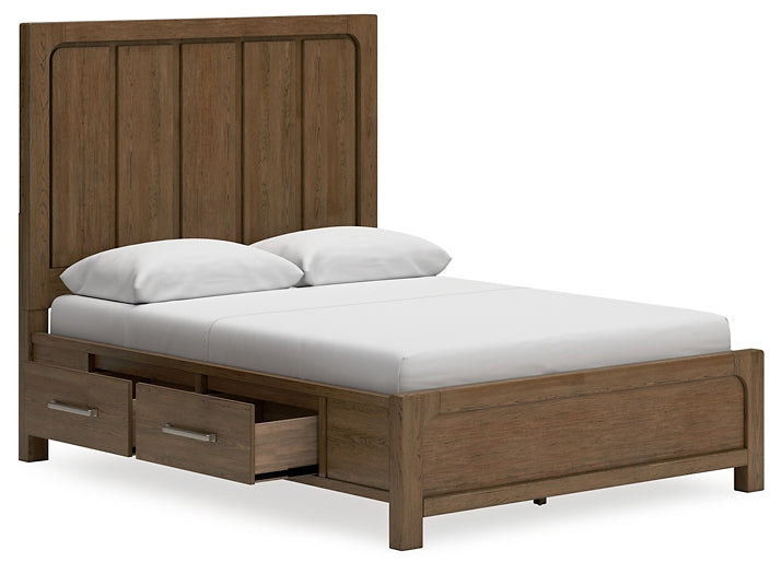 Cabalynn Queen Panel Bed with Storage with Mirrored Dresser and Chest Signature Design by Ashley®