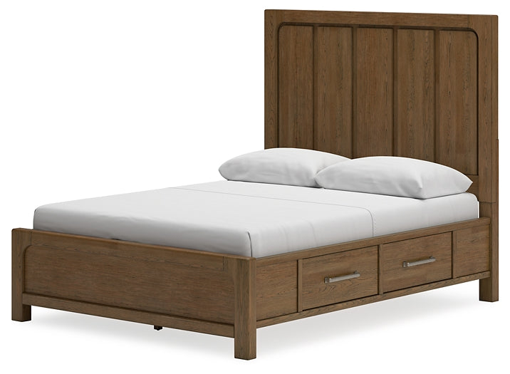 Cabalynn Queen Panel Bed with Storage with Mirrored Dresser and Chest Signature Design by Ashley®