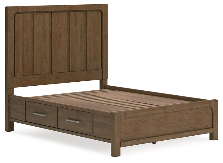 Cabalynn Queen Panel Bed with Storage with Mirrored Dresser and Chest Signature Design by Ashley®