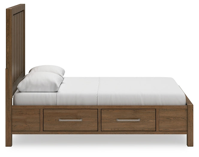 Cabalynn Queen Panel Bed with Storage with Mirrored Dresser and Chest Signature Design by Ashley®
