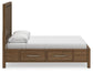 Cabalynn Queen Panel Bed with Storage with Mirrored Dresser and Chest Signature Design by Ashley®