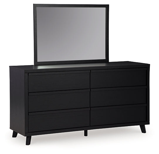 Danziar King Panel Headboard with Mirrored Dresser and 2 Nightstands Signature Design by Ashley®