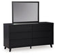 Danziar King Panel Headboard with Mirrored Dresser and 2 Nightstands Signature Design by Ashley®