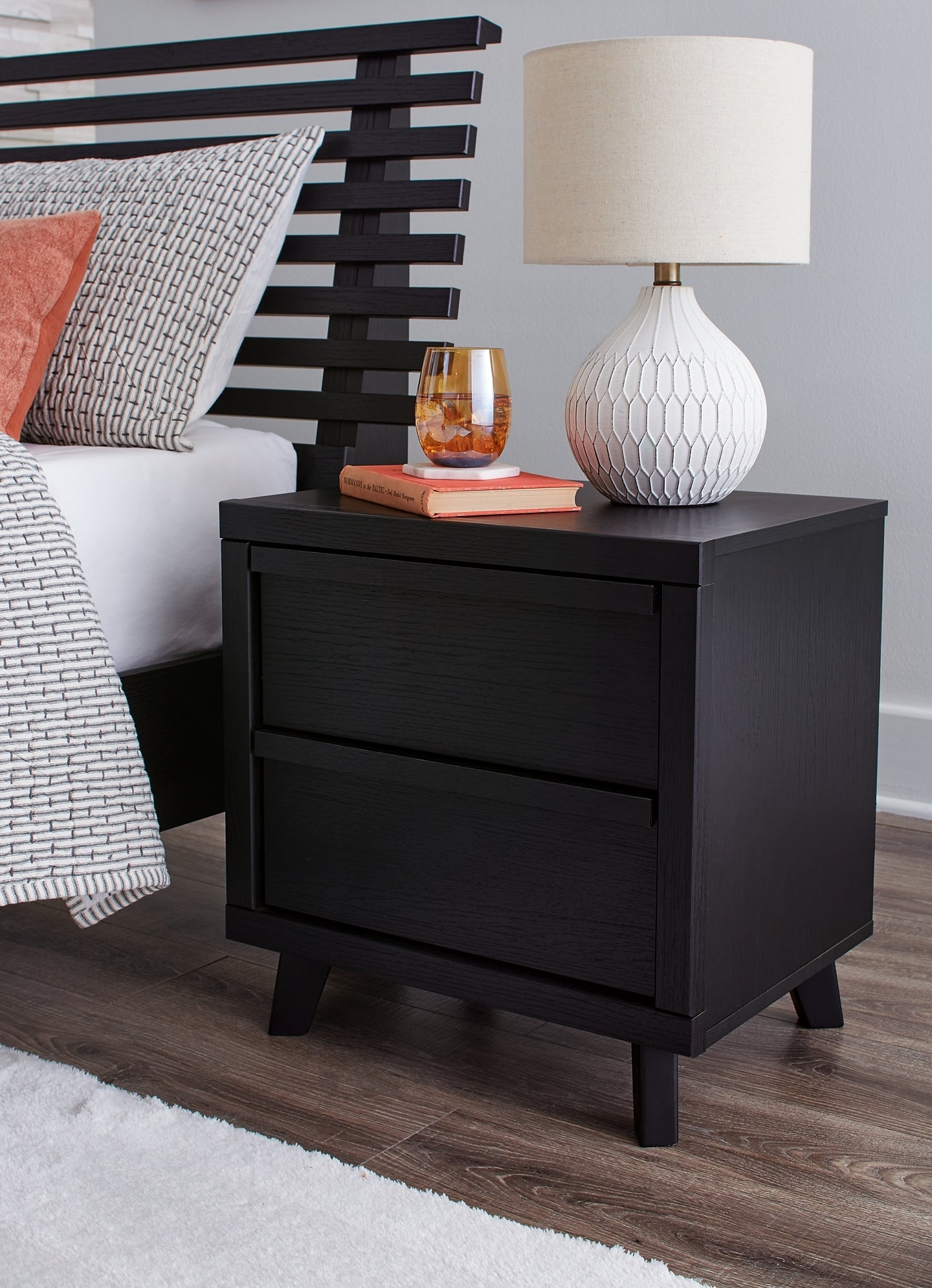 Danziar King Panel Headboard with Mirrored Dresser and 2 Nightstands Signature Design by Ashley®