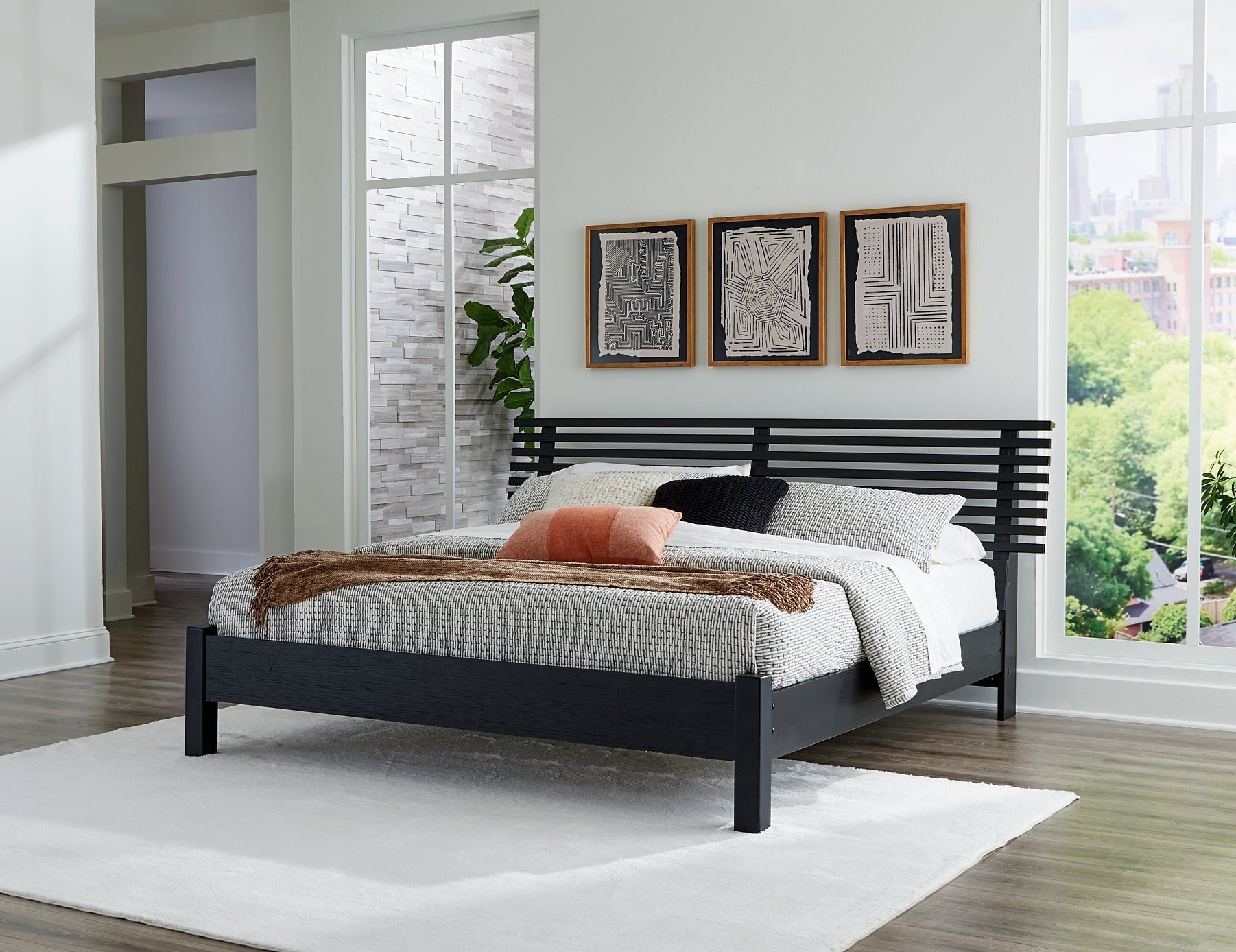 Danziar King Panel Bed with Mirrored Dresser and 2 Nightstands Signature Design by Ashley®