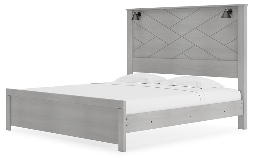 Cottonburg King Panel Bed with Mirrored Dresser and Nightstand Signature Design by Ashley®