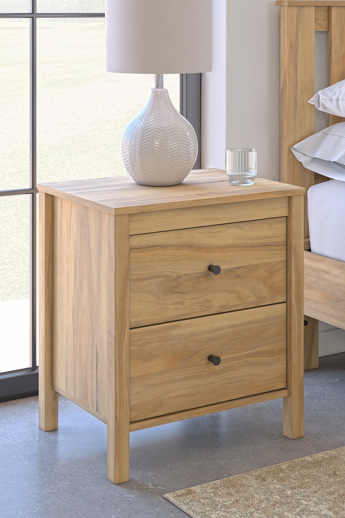 Bermacy Two Drawer Night Stand Signature Design by Ashley®