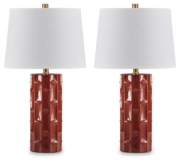 Jacemour Ceramic Table Lamp (2/CN) Signature Design by Ashley®