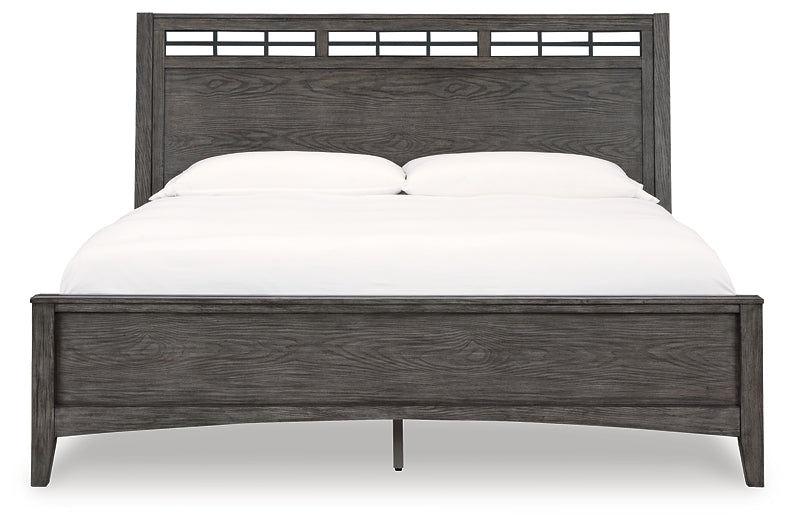 Montillan Queen Panel Bed with Mirrored Dresser, Chest and Nightstand Signature Design by Ashley®