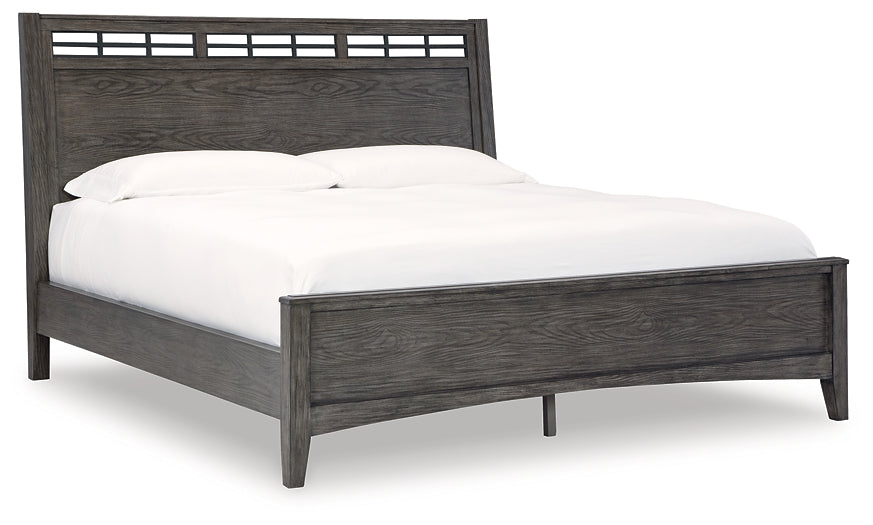 Montillan Queen Panel Bed with Mirrored Dresser, Chest and Nightstand Signature Design by Ashley®