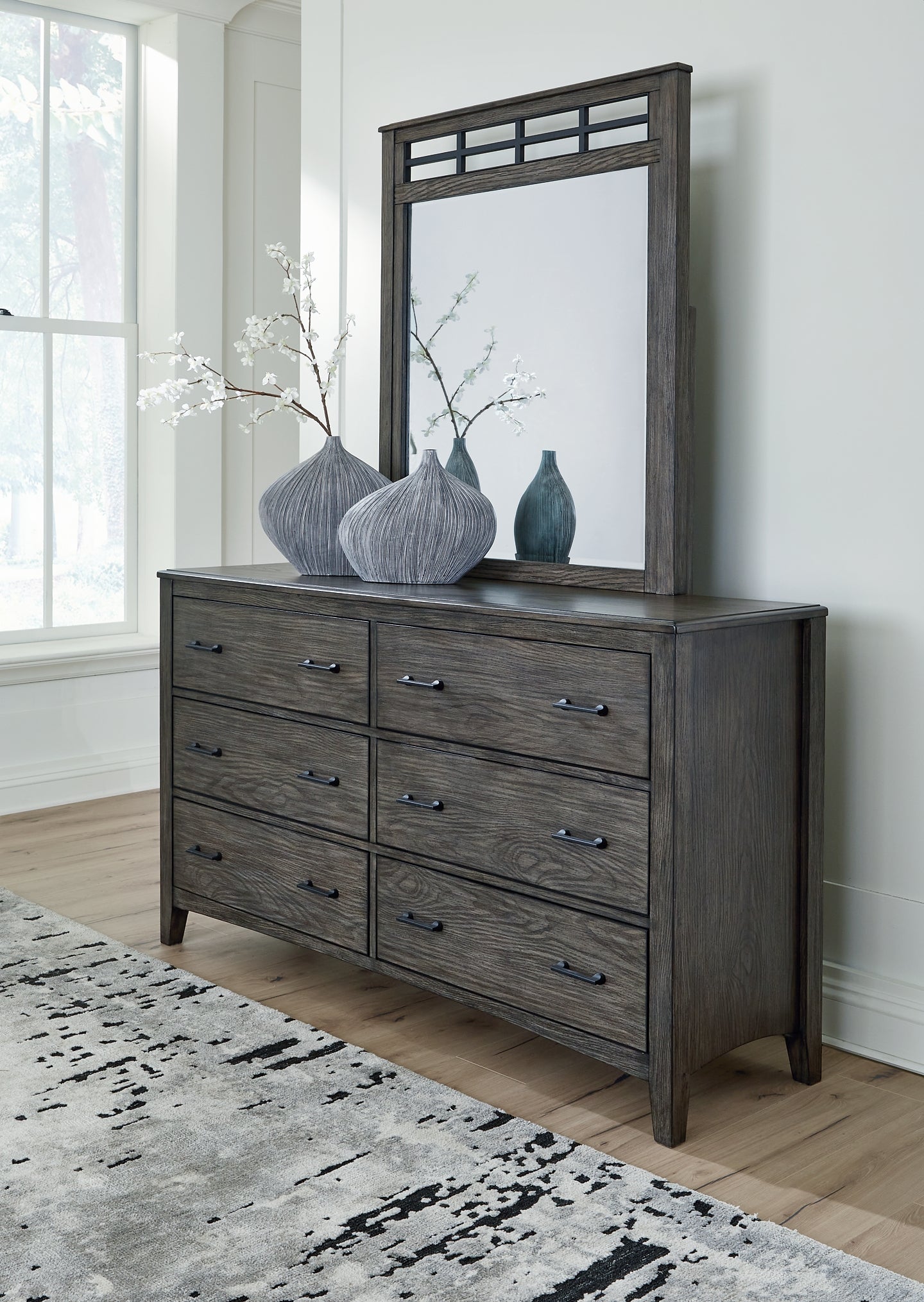 Montillan Queen Panel Bed with Mirrored Dresser, Chest and Nightstand Signature Design by Ashley®