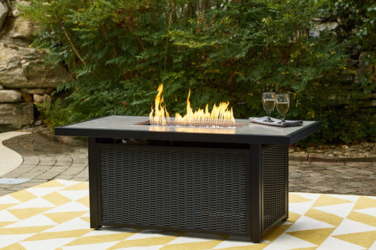 Beachcroft Rectangular Fire Pit Table Signature Design by Ashley®