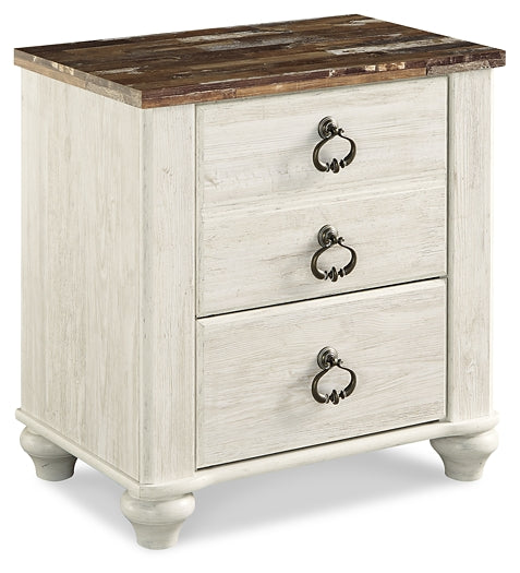 Willowton Queen Panel Bed with Mirrored Dresser and Nightstand Signature Design by Ashley®
