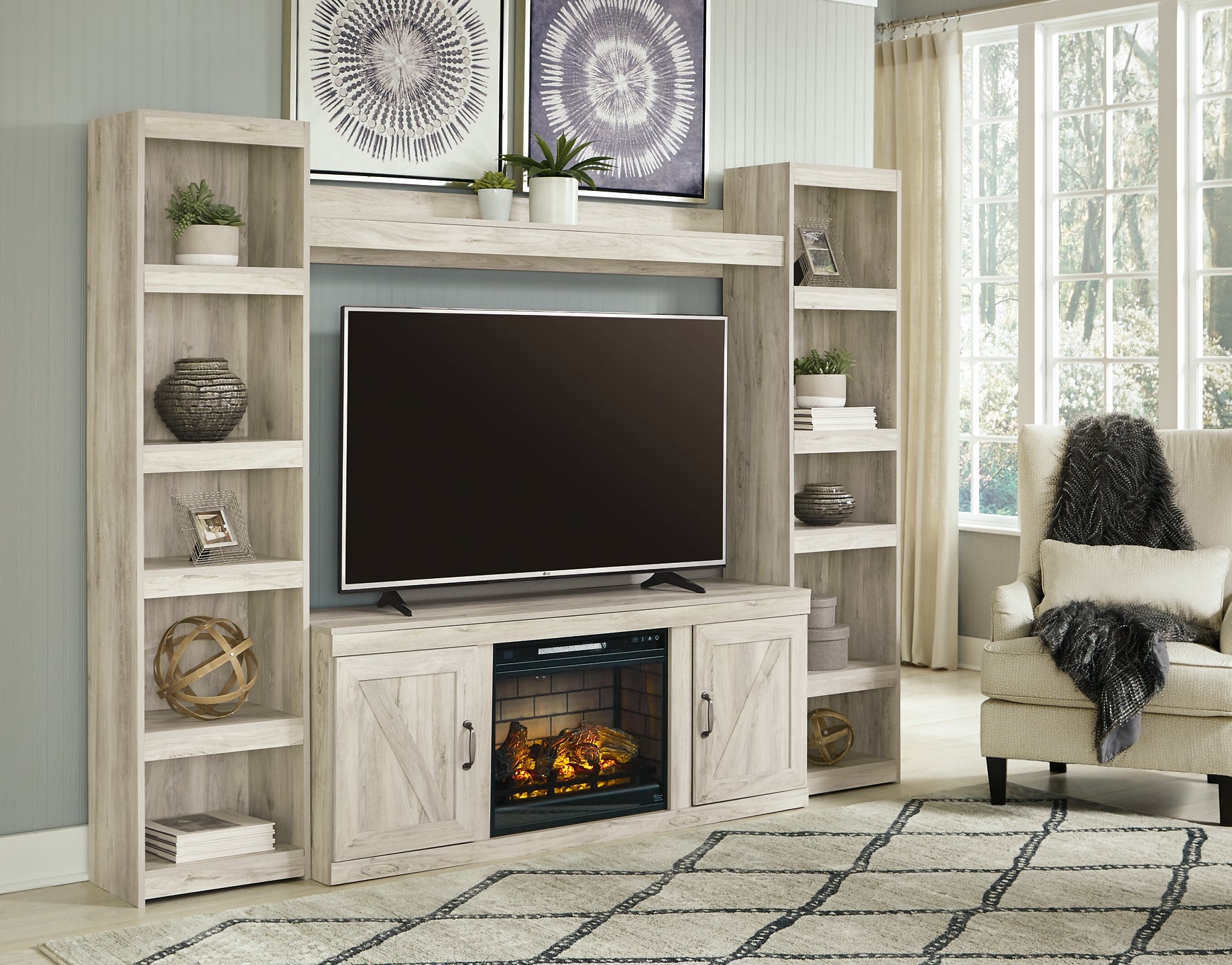 Bellaby 4-Piece Entertainment Center with Electric Fireplace Signature Design by Ashley®