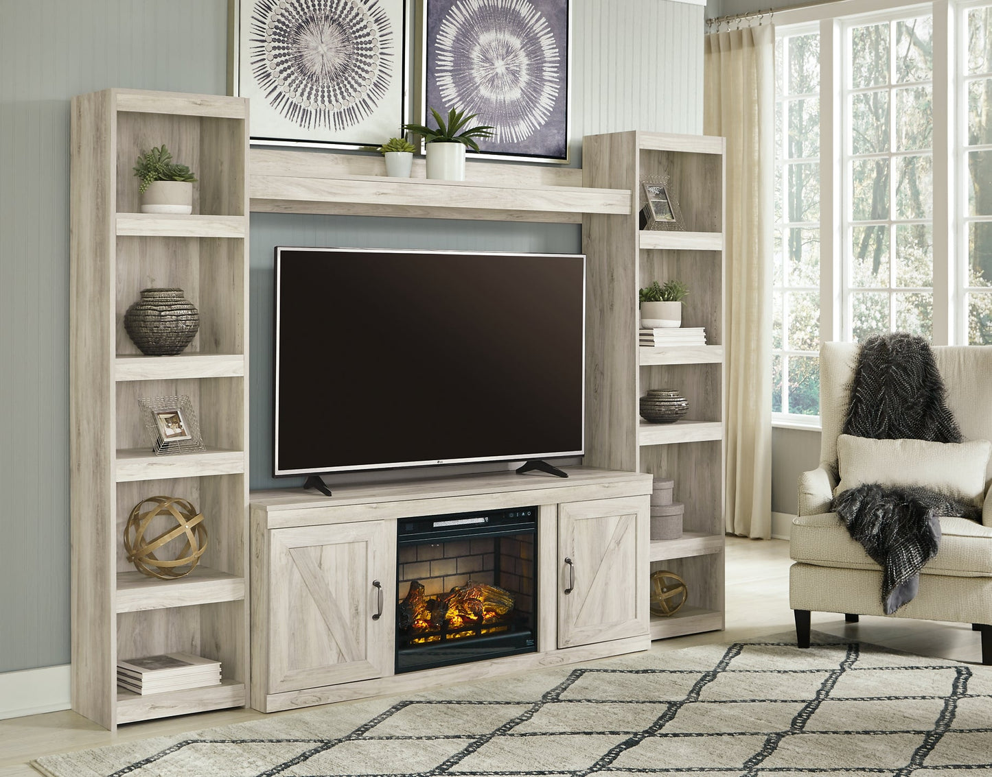 Bellaby 4-Piece Entertainment Center with Electric Fireplace Signature Design by Ashley®