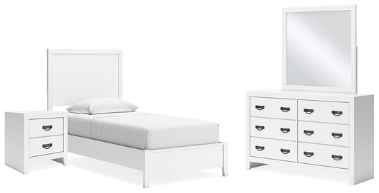 Binterglen Twin Panel Bed with Mirrored Dresser and Nightstand Signature Design by Ashley®