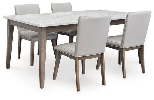 Loyaska Dining Table and 4 Chairs Signature Design by Ashley®