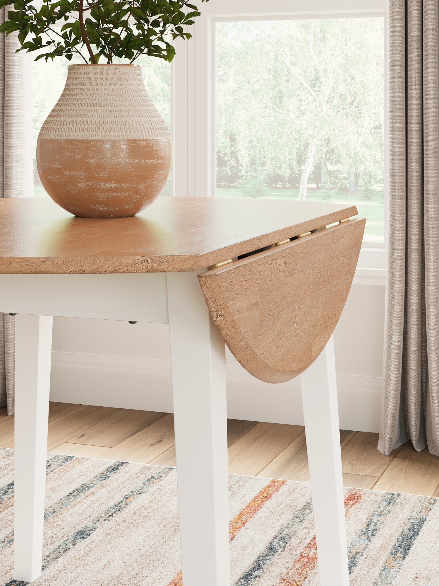 Gesthaven Round DRM Drop Leaf Table Signature Design by Ashley®