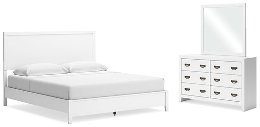Binterglen King Panel Bed with Mirrored Dresser Signature Design by Ashley®