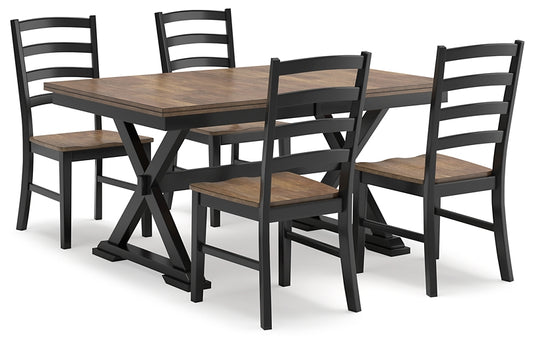 Wildenauer Dining Table and 4 Chairs Signature Design by Ashley®