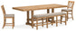 Havonplane Counter Height Dining Table and 2 Barstools and Bench Signature Design by Ashley®