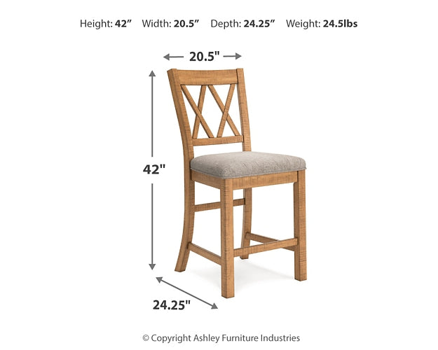 Havonplane Counter Height Dining Table and 2 Barstools and Bench Signature Design by Ashley®