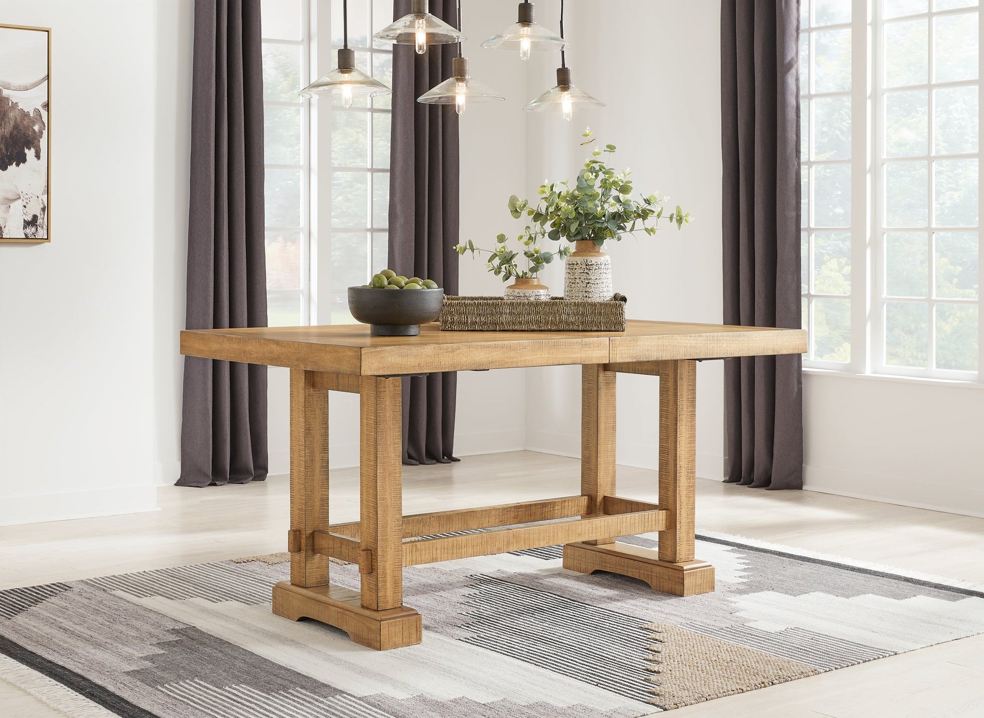 Havonplane Counter Height Dining Table and 2 Barstools and Bench Signature Design by Ashley®