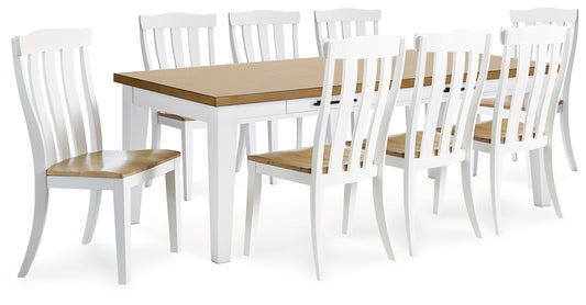Ashbryn Dining Table and 8 Chairs Signature Design by Ashley®