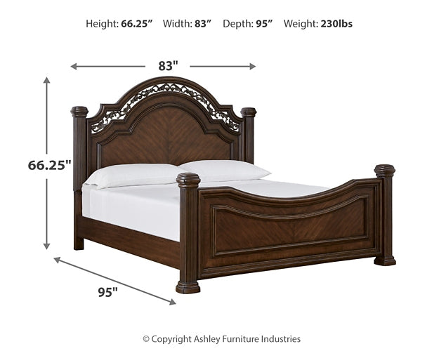 Lavinton King Poster Bed with Dresser Signature Design by Ashley®