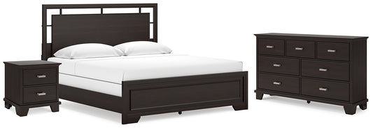 Covetown King Panel Bed with Dresser and Nightstand Signature Design by Ashley®