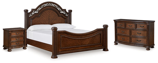 Lavinton Queen Poster Bed with Dresser and Nightstand Signature Design by Ashley®