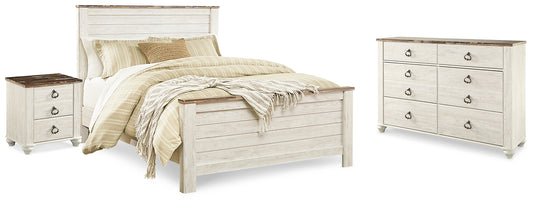 Willowton Queen Panel Bed with Dresser and Nightstand Signature Design by Ashley®