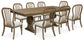 Sturlayne Dining Table and 8 Chairs with Storage Benchcraft®