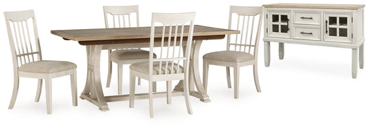 Shaybrock Dining Table and 4 Chairs with Storage Benchcraft®