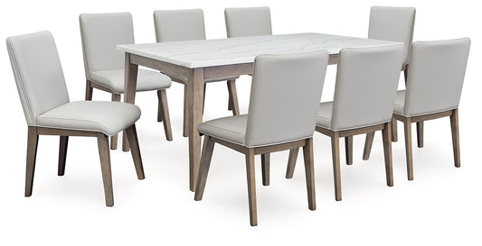 Loyaska Dining Table and 8 Chairs Signature Design by Ashley®