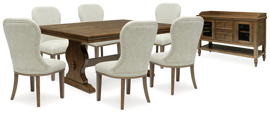 Sturlayne Dining Table and 6 Chairs with Storage Benchcraft®