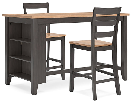 Gesthaven Counter Height Dining Table and 2 Barstools Signature Design by Ashley®